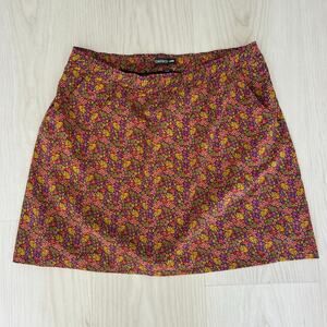 Toad&Co Ditzy Floral Printed Athletic Skort Hiking Outdoors Natural Size Small